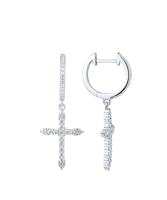 Sudraba auskari ar cirkoniem "Krusti"