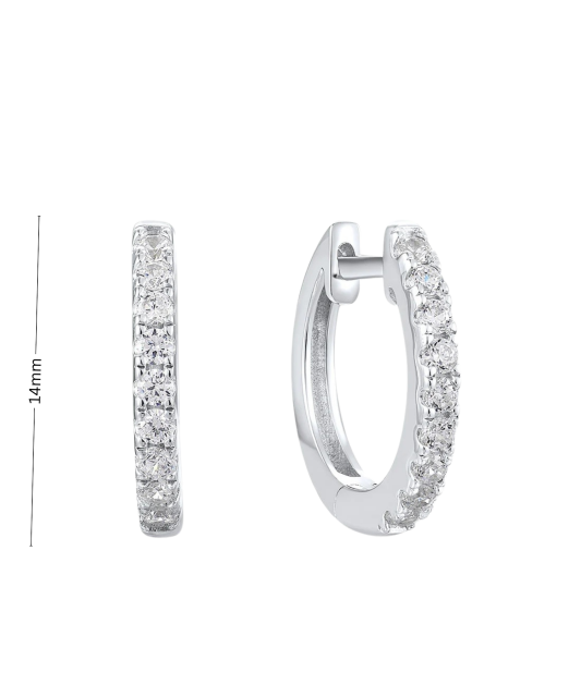 Серьги из серебра с цирконами