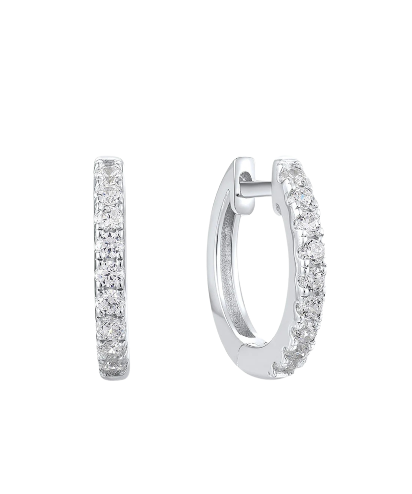 Серьги из серебра с цирконами