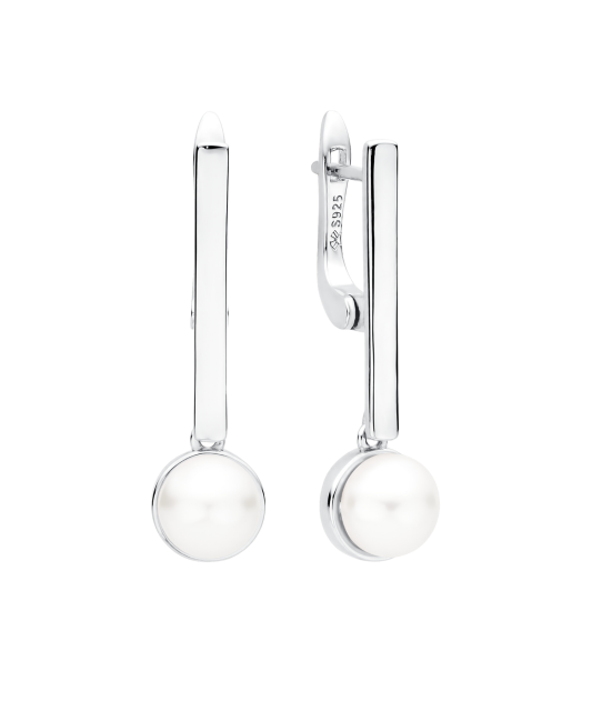 Sudraba auskari Ar Pērlēm - Goldinga