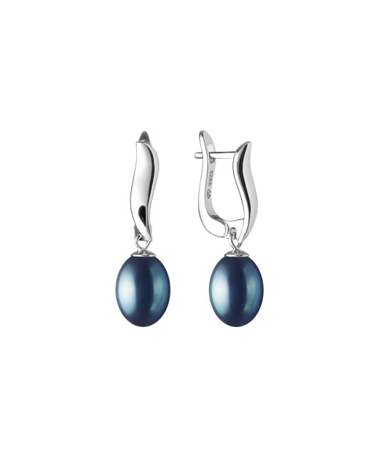 Sudraba auskari ar pērlēm - Goldinga