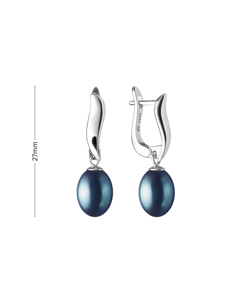 Sudraba auskari ar pērlēm - Goldinga