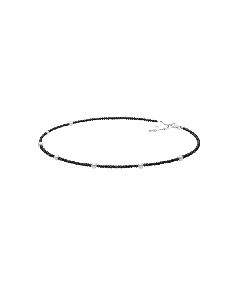 Колье с жемчугом и шпинелью