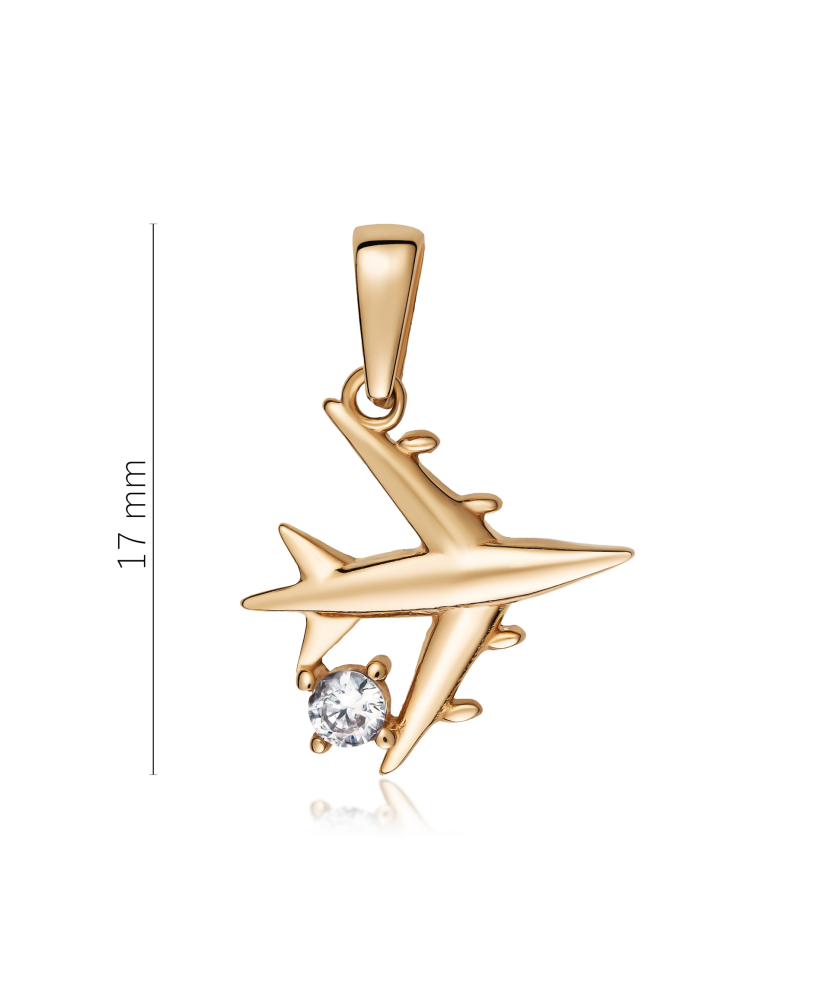 Золотой подвеска с цирконами