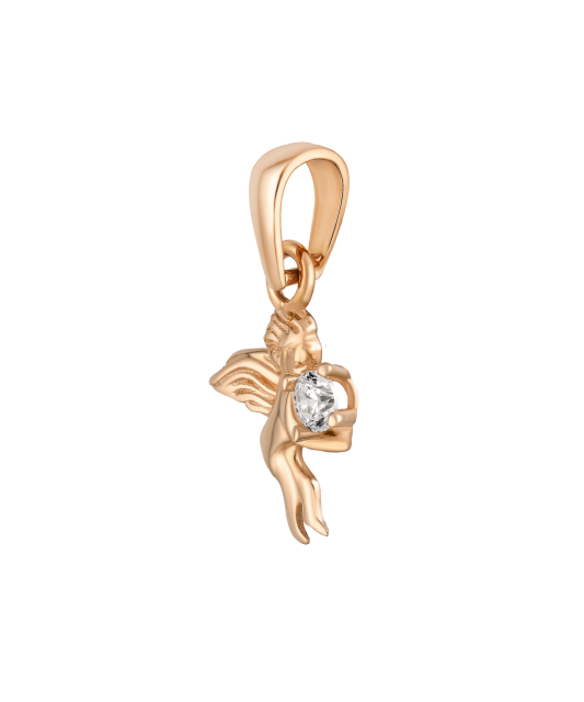 Zelta piekariņš ar cirkonijiem "Eņģelis"