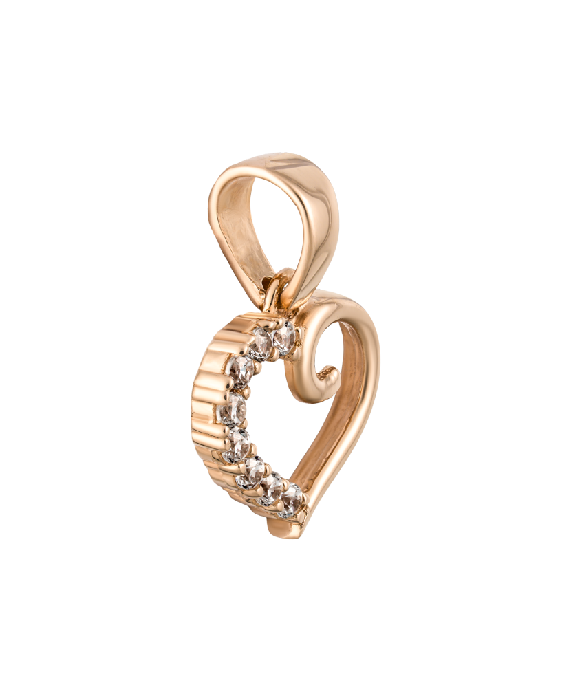 Zelta piekariņš ar cirkonijiem "Sirsniņa"