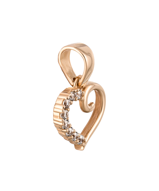 Zelta piekariņš ar cirkonijiem "Sirsniņa"