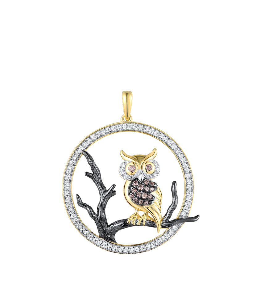 Apzeltīts sudraba piekariņš ar cirkonijiem