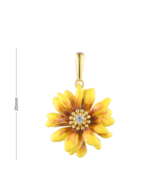 Кольцо из золочёного серебра с фианитами