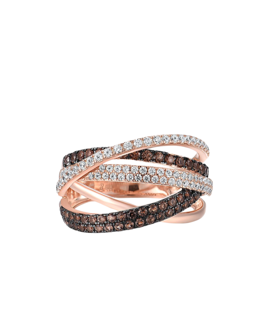 Apzeltīts sudraba gredzens ar cirkonijiem un špineļiem - Goldinga