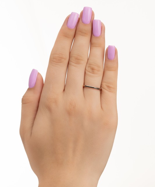 Золотое кольцо с чёрными алмазами