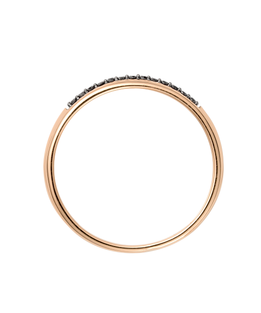 Zelta gredzens ar melnajiem dimantiem