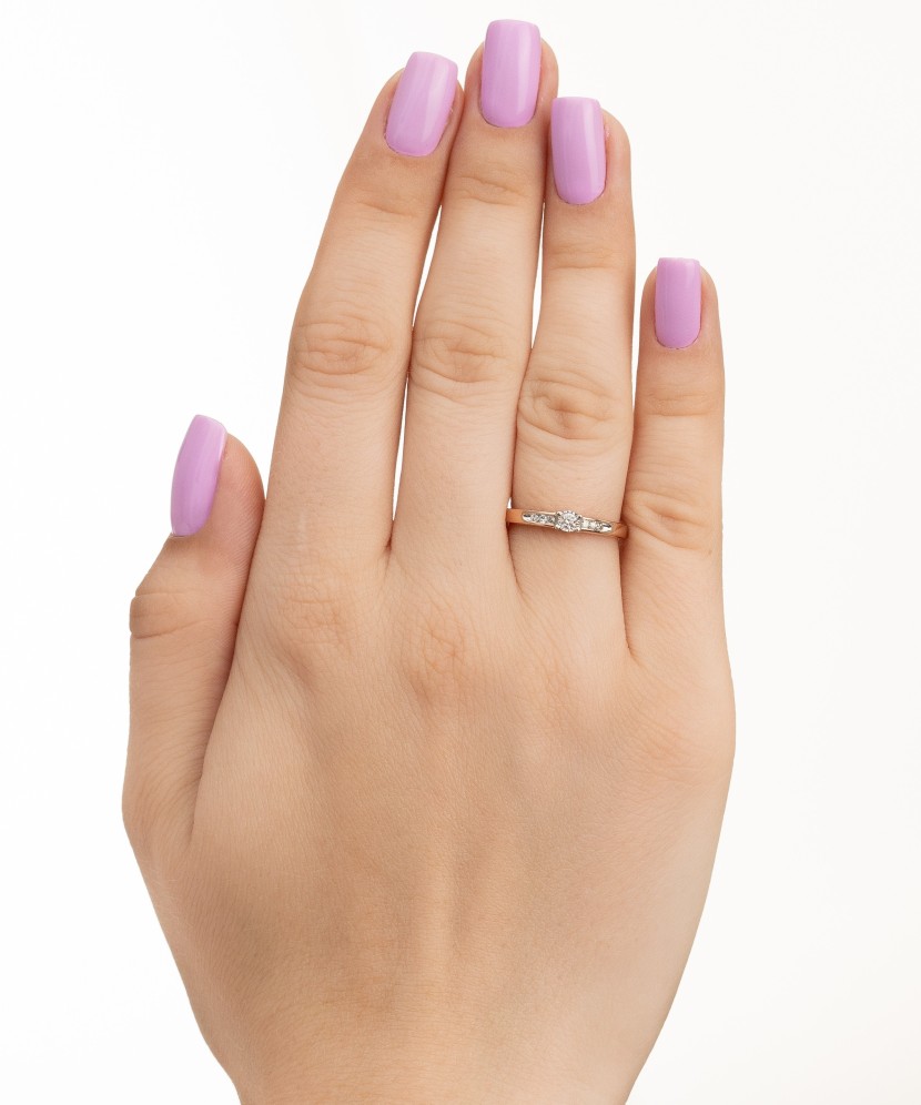 Zelta gredzens ar dimantiem