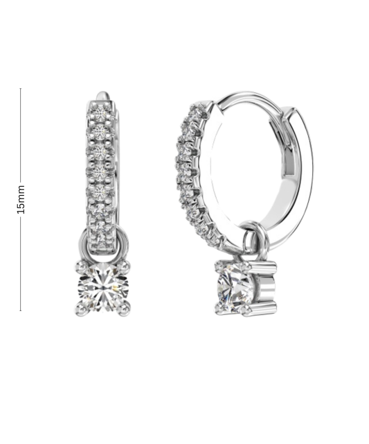 Sudraba auskari ar cirkonijiem