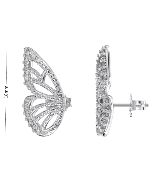 Серьги из серебра с цирконами