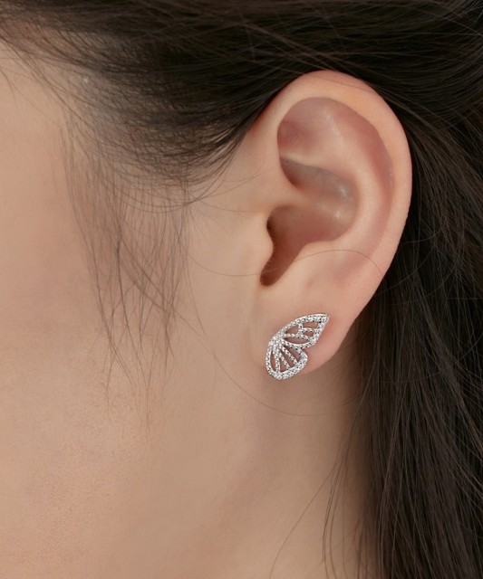 Серьги из серебра с цирконами