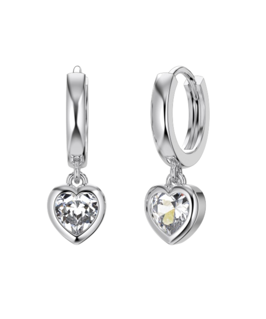 Sudraba auskari ar cirkonijiem