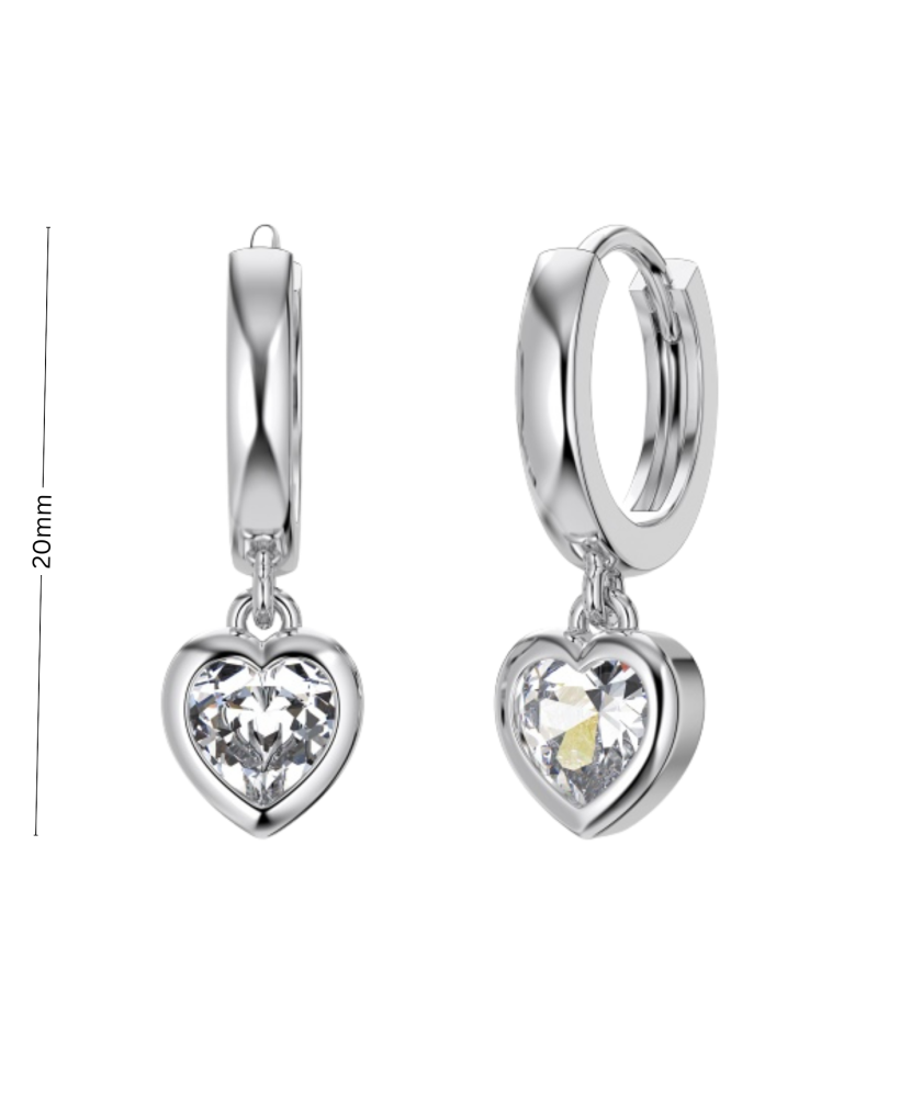 Sudraba auskari ar cirkonijiem