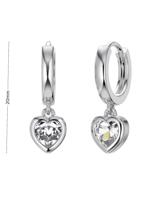 Sudraba auskari ar cirkonijiem