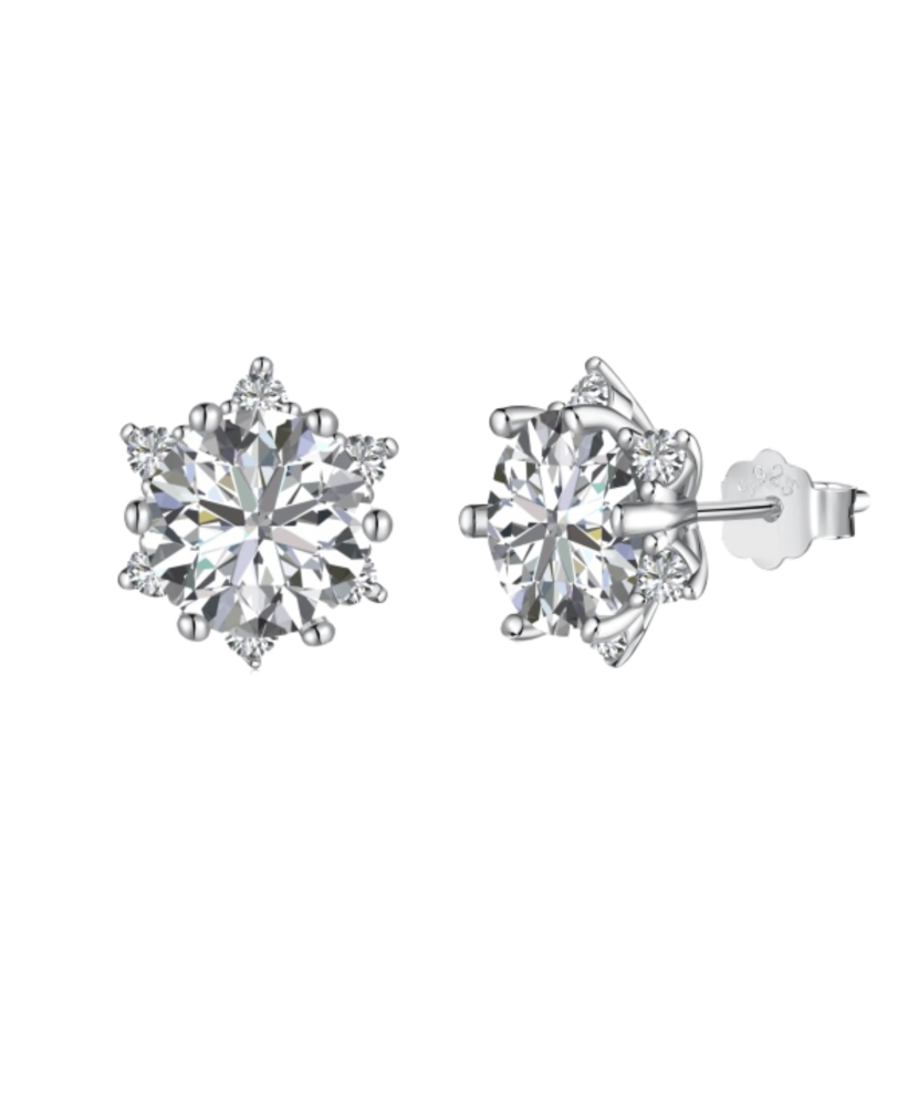 Sudraba auskari ar cirkonijiem