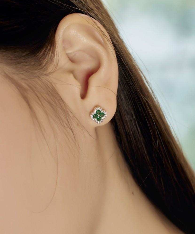 Sudraba auskari ar cirkonijiem