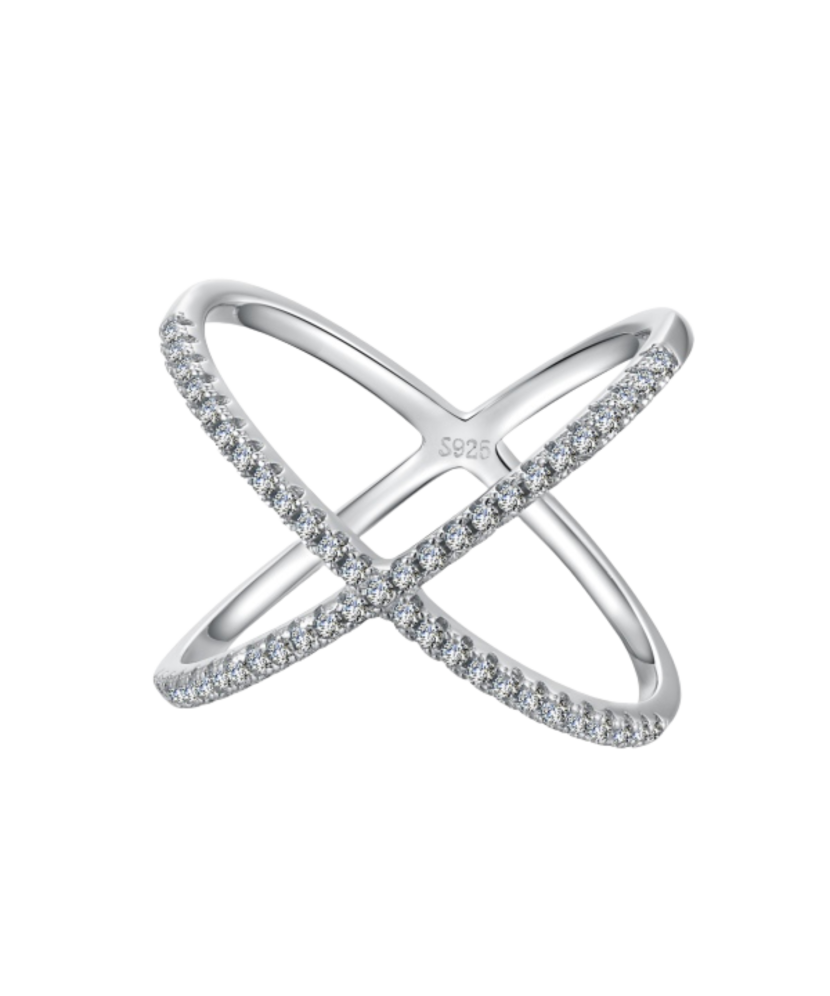 Sudraba gredzens ar cirkonijiem