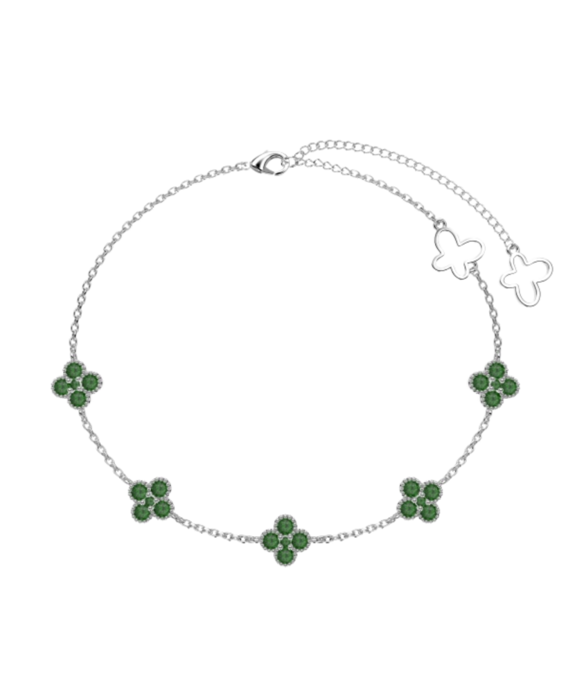 Sudraba rokassprādze ar cirkonijiem