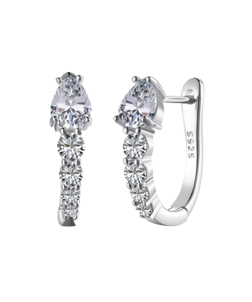 Sudraba auskari ar cirkonijiem