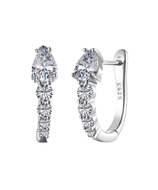 Sudraba auskari ar cirkonijiem