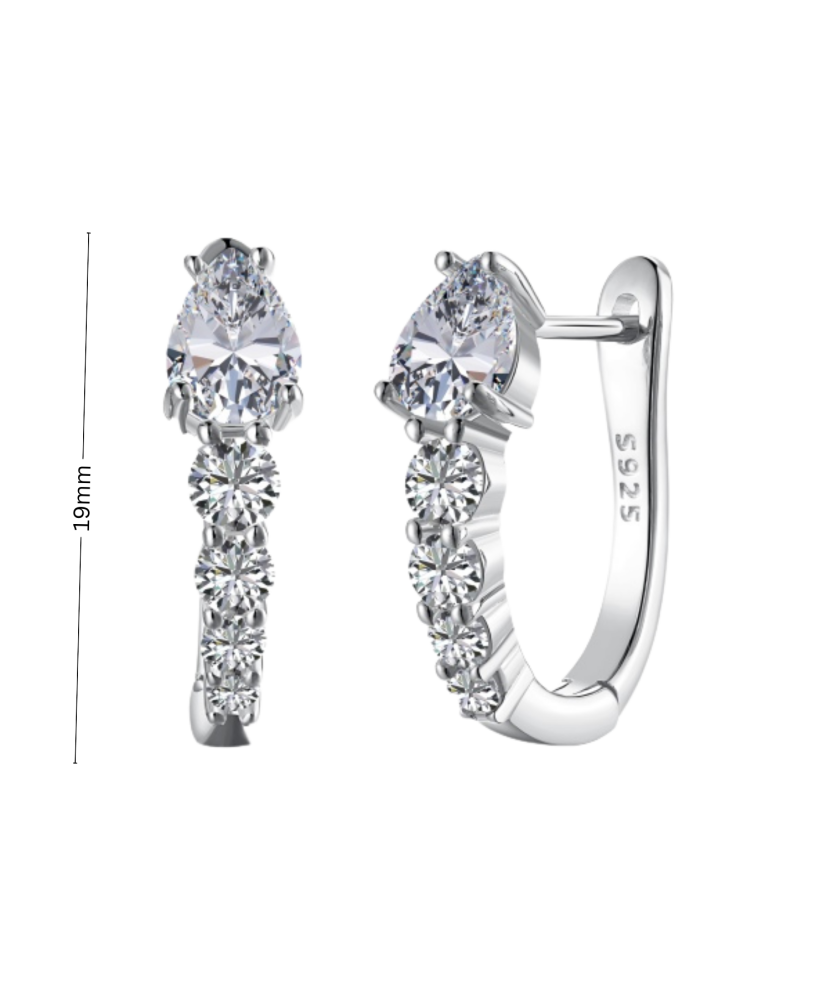 Sudraba auskari ar cirkonijiem