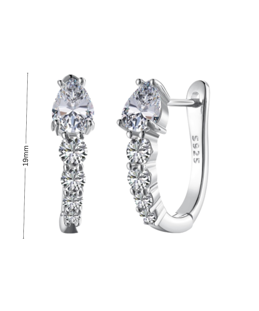 Sudraba auskari ar cirkonijiem