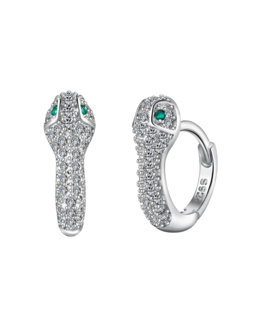 Серьги из серебра с цирконами