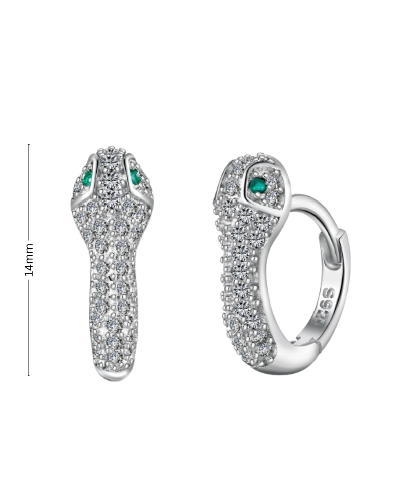 Серьги из серебра с цирконами