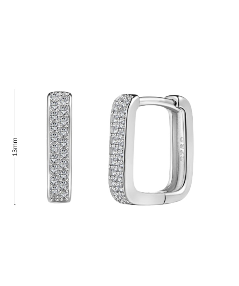 Sudraba auskari ar cirkonijiem