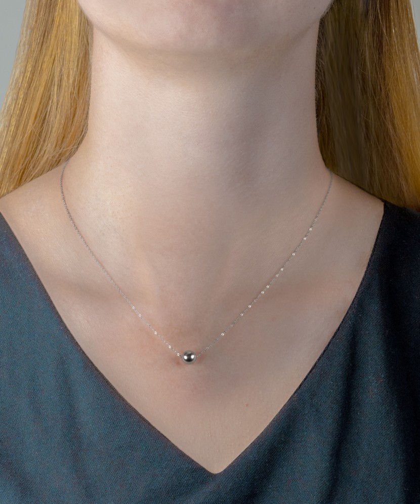 Baltā zelta ķēdīte ar piekariņu - Goldinga