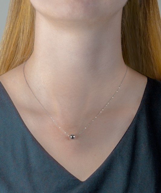 Baltā zelta ķēdīte ar piekariņu - Goldinga