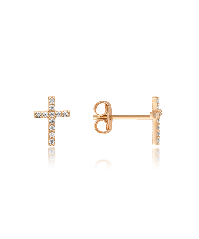 Zelta auskari ar cirkonijiem - Goldinga