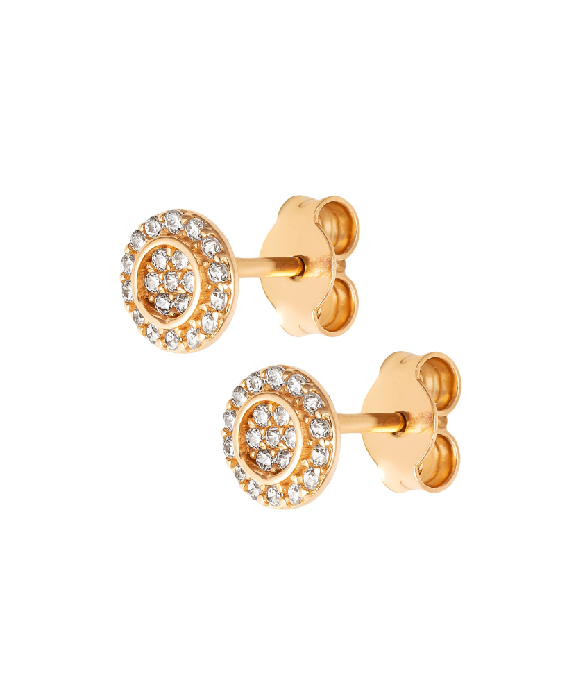 Zelta auskari ar cirkonijiem - Goldinga