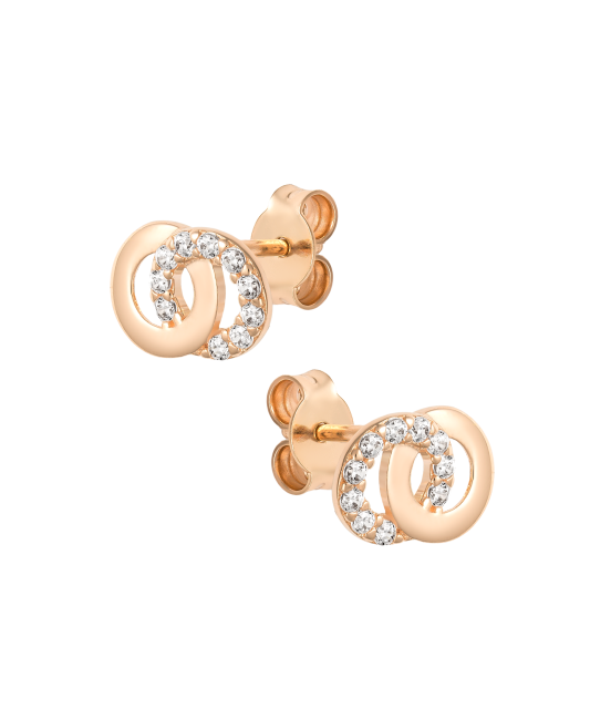 Zelta auskari ar cirkonijiem - Goldinga