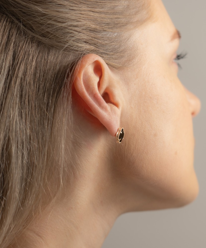 Zelta auskari ar emalju 12mm - Goldinga