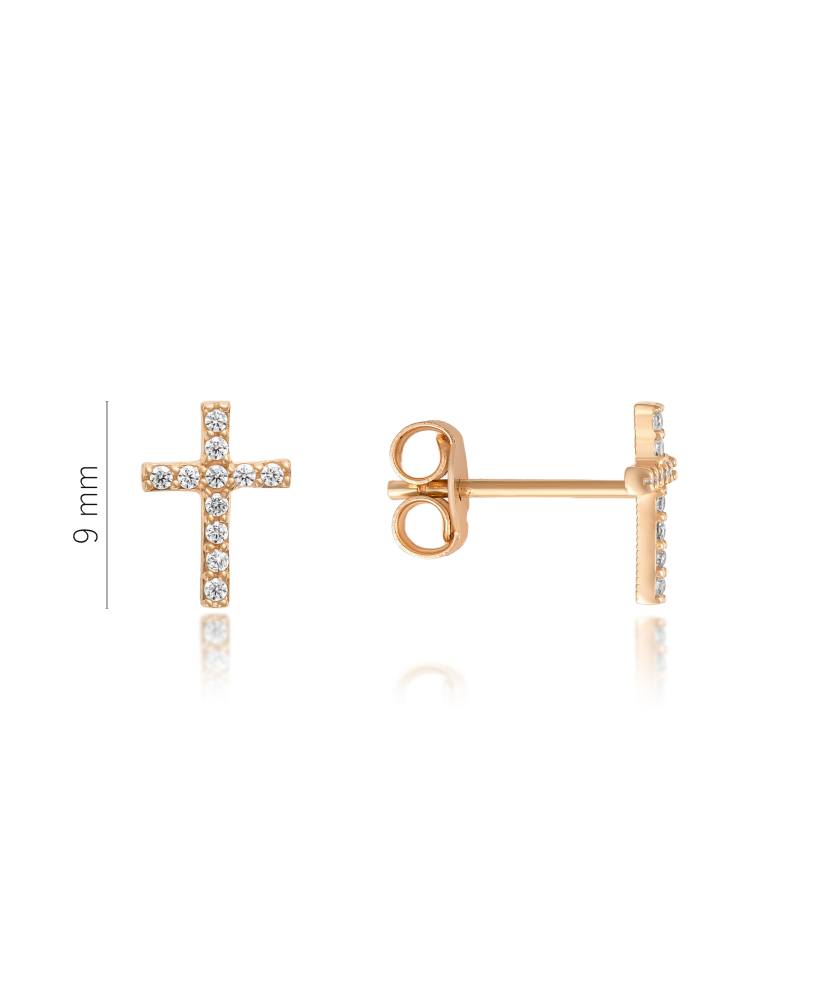 Zelta auskari ar cirkonijiem - Goldinga