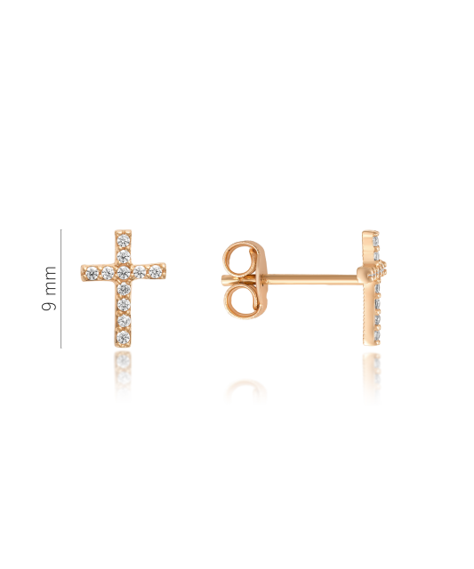 Zelta auskari ar cirkonijiem - Goldinga