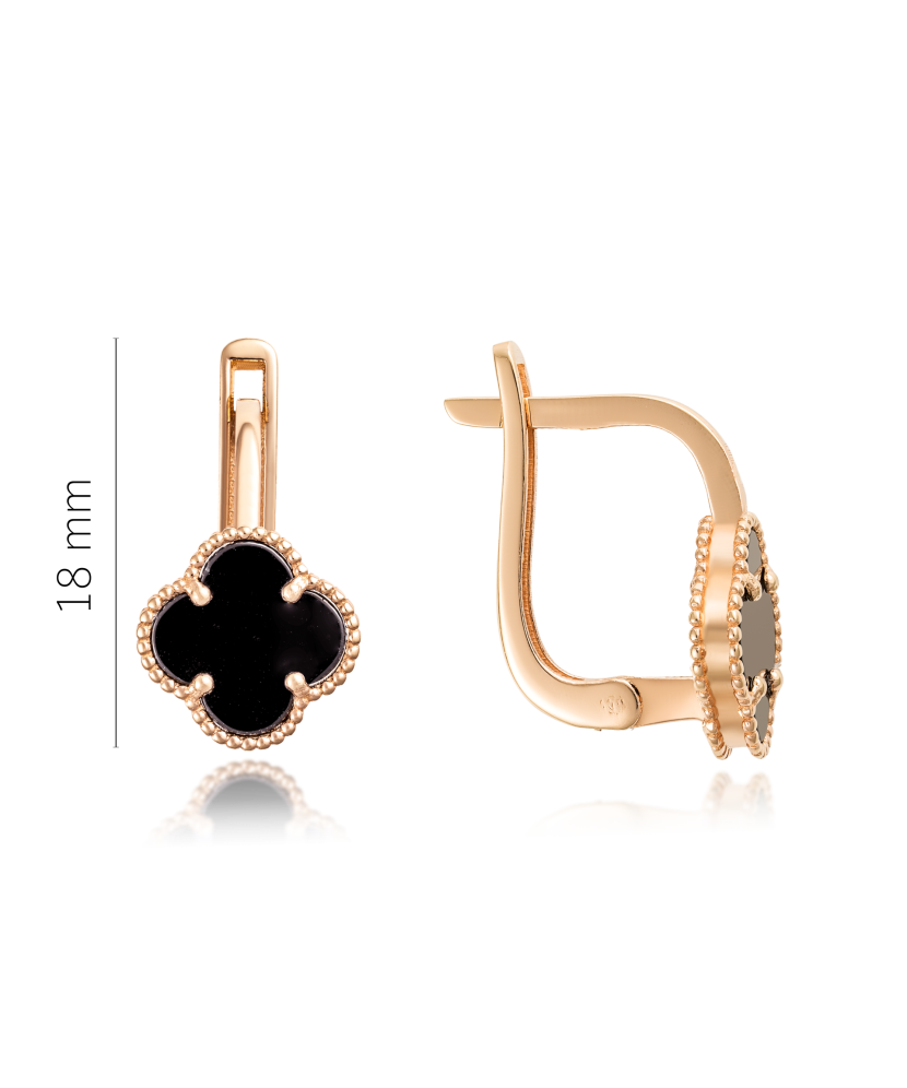 Zelta auskari ar emalju - Goldinga