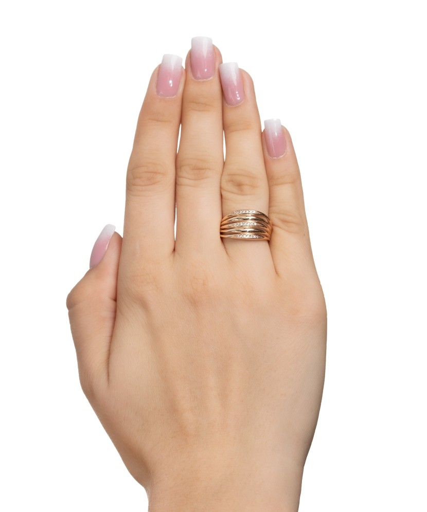 Zelta gredzens ar cirkonijiem