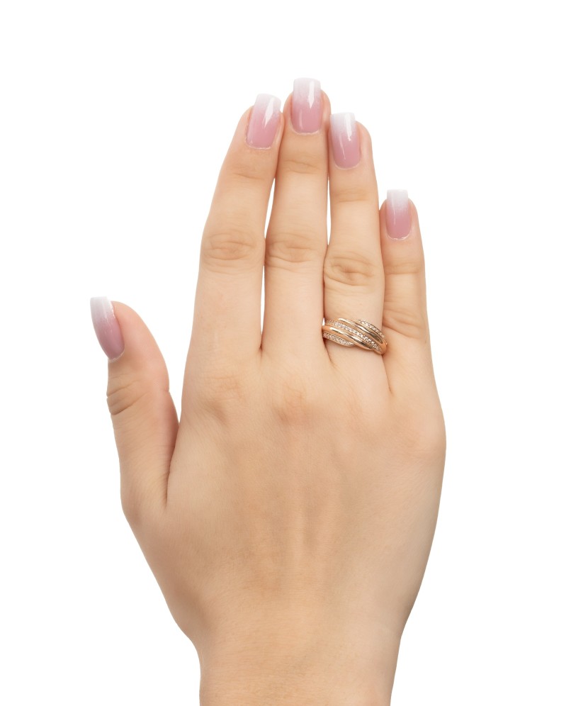 Zelta gredzens ar cirkonijiem