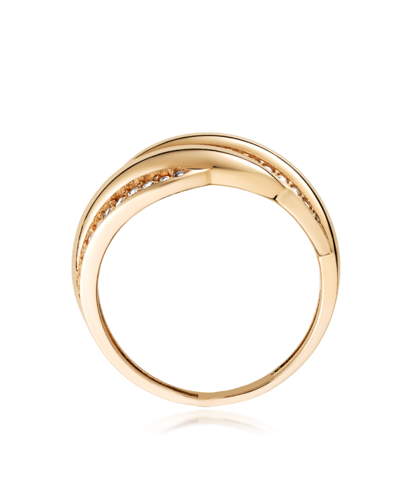 Zelta gredzens ar cirkonijiem