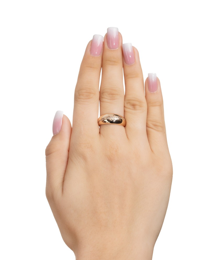 Zelta gredzens ar cirkonijiem