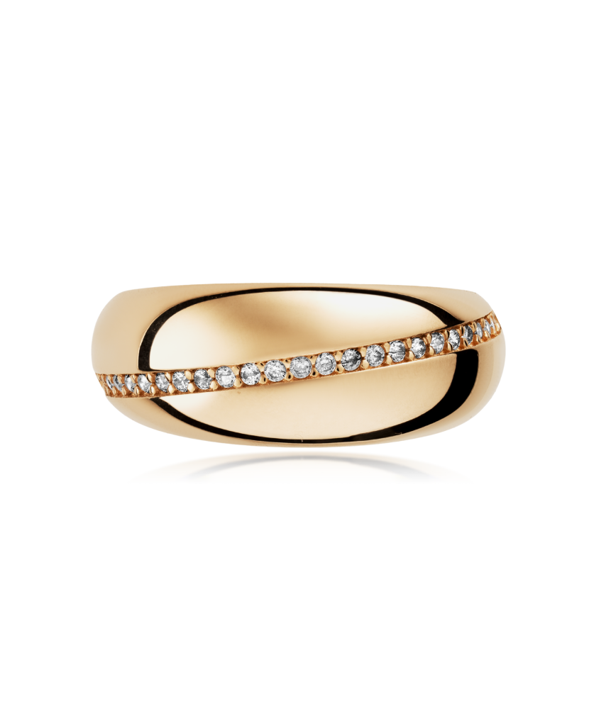 Zelta gredzens ar cirkonijiem