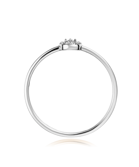 Baltā zelta gredzens ar cirkonijiem