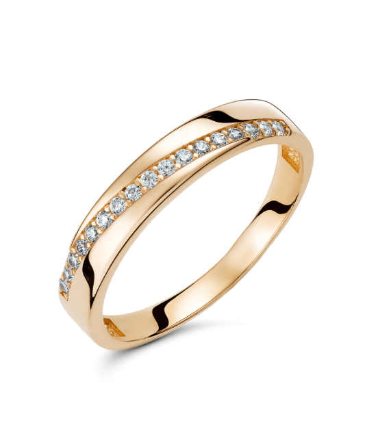 Zelta gredzens ar cirkonijiem